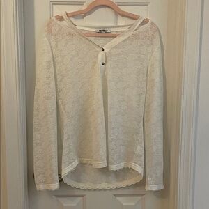 William Rast Cream Lace Blouse